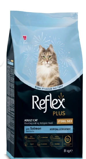 Reflex Plus Somonlu Kısırlaştırılmış Yetişkin Kedi Maması 8 kg ürün görseli 1