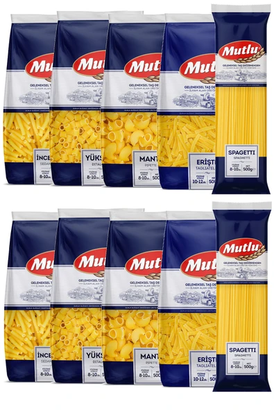 Mutlu Ekonomik Makarna Seti 500 gr x 10 Adet ürün görseli 1