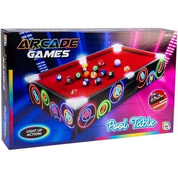 LEDli Masaüstü Bilardo 50x30 cm - Resim 2