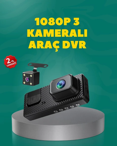 Full HD 1080P Araç Kamerası | Gece Görüşlü, Döngü Kayıt ve Geri Görüş P94393S7677 ürün görseli 1