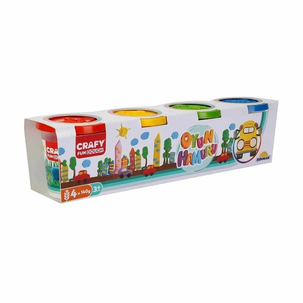 Crafy 4'lü Oyun Hamuru 520 Gr. P94583S2342 ürün görseli 1