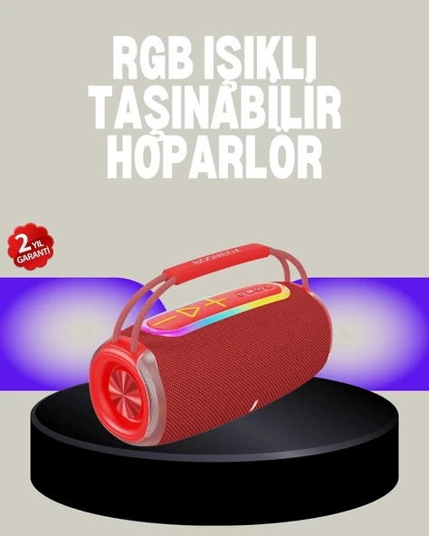 20W Kablosuz Bluetooth Hoparlör RGB Işık Efektli USB/SD/AUX Destekli P94432S9715 ürün görseli 1