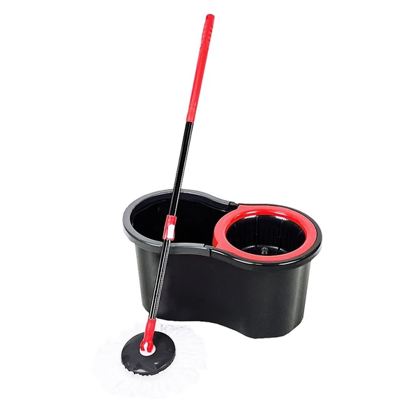 13LT - SİYAH - ŞİRİNK OTOMATİK DÖNERLİ KOVA MOP TEMİZLK SETİ GO53/02633 ürün görseli 1