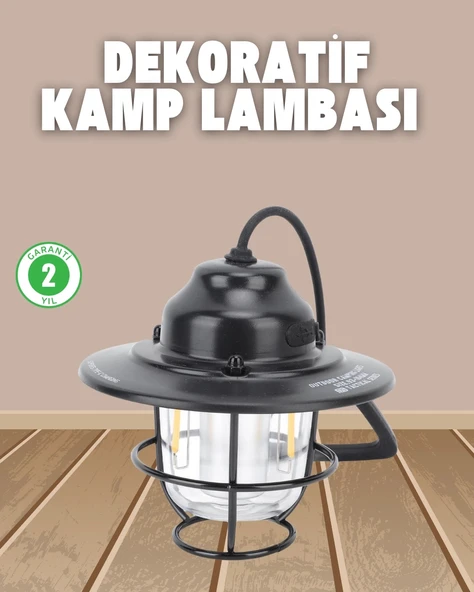 Dekoratif ve Fonksiyonel Taşınabilir Kamp Gece Lambası P95132S3901 ürün görseli 1