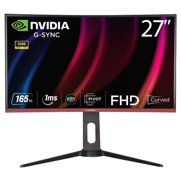 RAMPAGE VOYAGER VY27R165C 27 165HZ 1MS CSOT VA FULL HD FREESYNC PIVOT PC CURVED (GENIS) OYUNCU MONITORU RAMPAGE ürün görseli 1