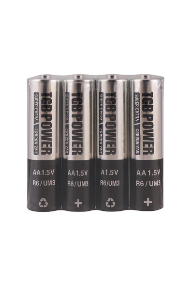4'lü Kalem Pil AA 1.5V R6 / UM3 – Uzun Ömürlü Karbon Çinko Pil Seti ürün görseli 1