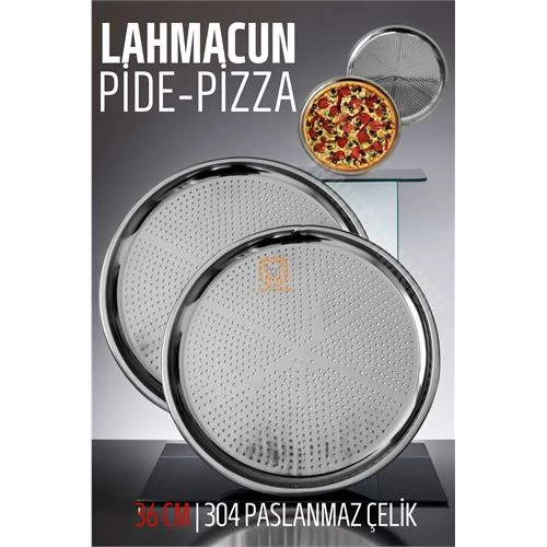 Lahmacun Pizza Pide Pişirme Tepsisi 36 CM 2 li SET ürün görseli 1