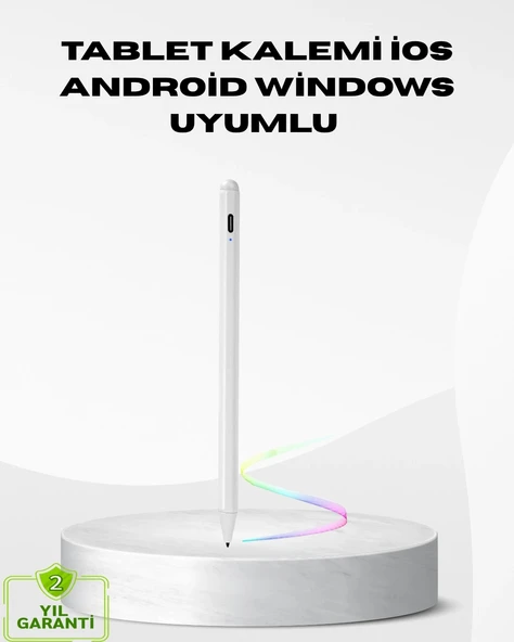 Type-C Şarjlı Dokunmatik Kalem – iPad, iPhone ve Android Uyumlu, Sessiz Çalışan P97466S195 ürün görseli 1