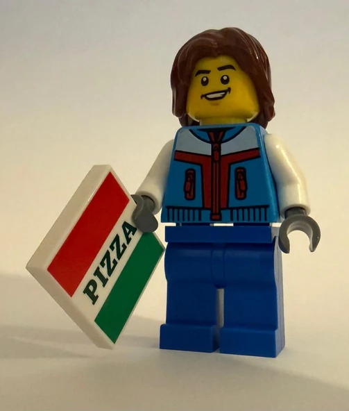 Orjinal Lego Minifigür Pizza Delivery Boy ürün görseli 1