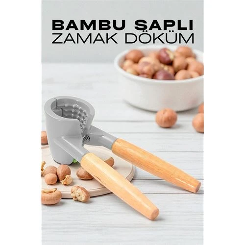 Fındık ve Ceviz Kırıcı - Bambu Saplı Döküm Ceviz Fındık Kıracağı ürün görseli 1