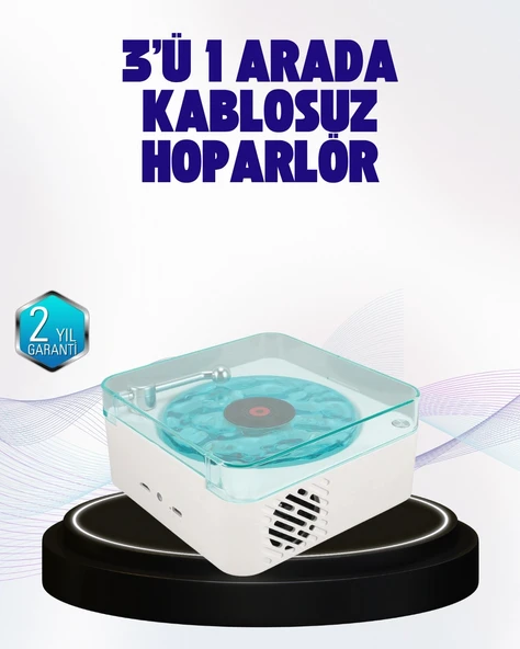 Dekoratif Gece Işıklı Bluetooth Hoparlör – Zaman ve Pil Ekranlı P97048S1345 ürün görseli 1