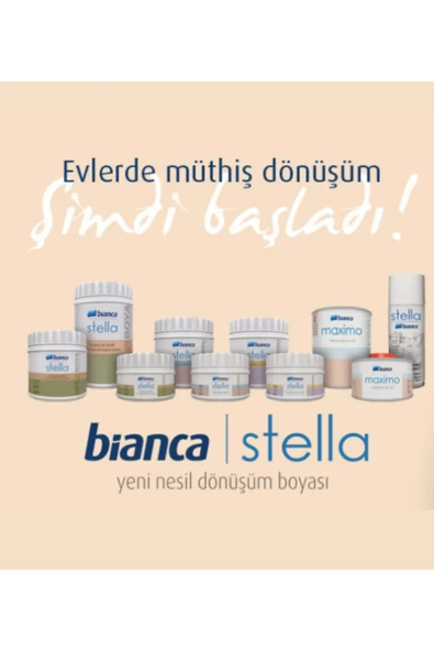 Bianca Stella Su Bazlı Boya Beyaz 500 ml - Resim 5
