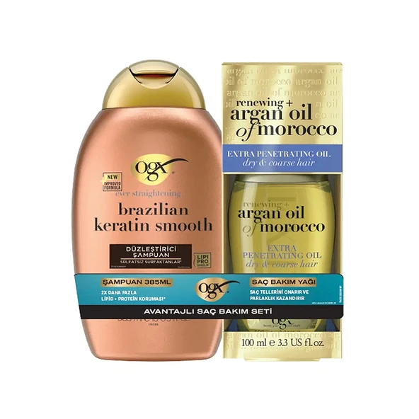 Organix Brazilian Keratin Şampuan 385 ml & Argan Yağ 100 ml ürün görseli 1