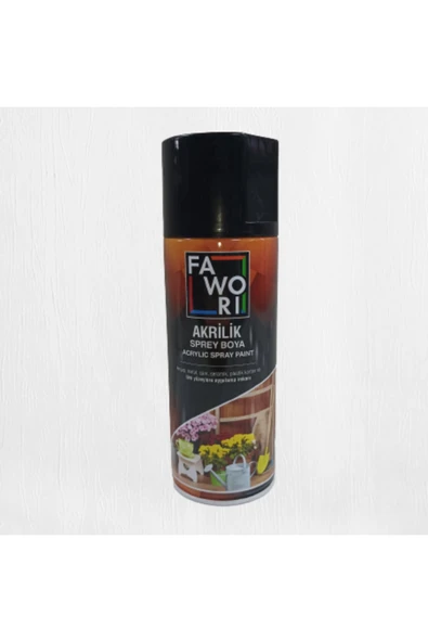 Fawori Akrilik Sprey Boya 400 ml Parlak Siyah ürün görseli 1