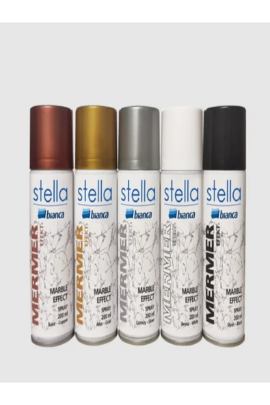 Bianca Stella Bianca Sprey Mermer Efekt Gümüş 200 Ml ürün görseli 1