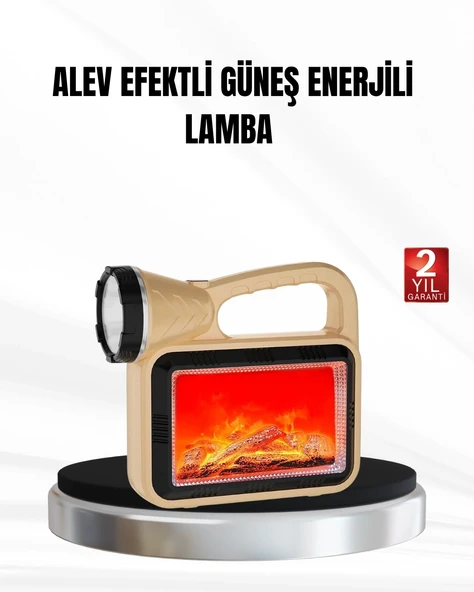 Solar Alev Işığı COB Teknolojili Taşınabilir El Feneri ve Kamp Lambası P98642S4164 ürün görseli 1