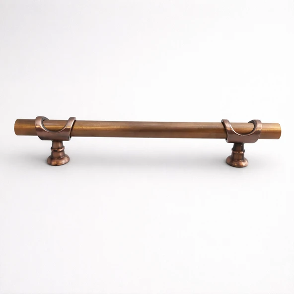ARSİN Soft Parlak Antik Bakır Çekmece Kulp 128 mm Modern Dolap Gardırop Vestiyer Mutfak Kapak Kulbu ürün görseli 1