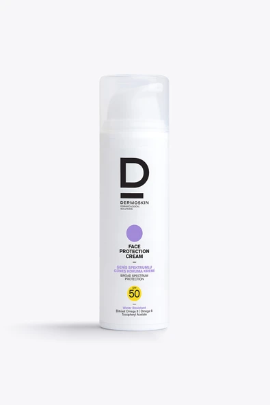 DERMOSKİN Face Protection Cream Spf 50+ | Nemlendirici Yüz Güneş Kremi | Suya Dayanıklı | 50 ml ürün görseli 1