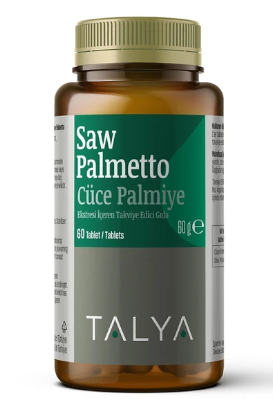TALYA Saw Palmetto Cüce Palmiye Ekstresi Içeren Takviye Edici Gıda, 60 Tablet ürün görseli 1