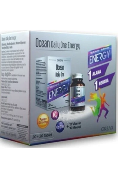 OCEAN Daily One Energy 60 Tablet 1 Alana 1 Bedava KOFRE ürün görseli 1
