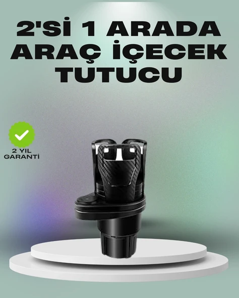 Araba Çift Bardak Tutucu 360° Dönebilen İkisi Bir Arada Ayarlanabilir P101241S7670 ürün görseli 1