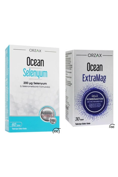 OCEAN Selenyum 200 Mcg 60 Tablet + Extramag Üçlü Kombinasyon 30 Tablet ürün görseli 1