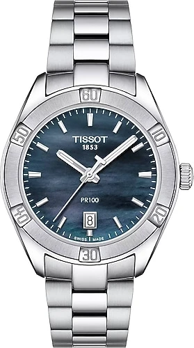 Tissot PR 100 Sport Chic T101.910.11.121.00 Çelik Kordon Gümüş-Lacivert Kadın Kol Saati ürün görseli 1
