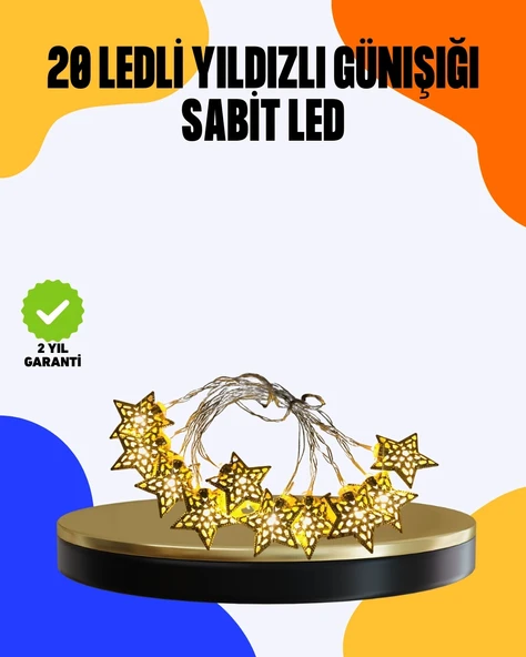 Yıldız Led Işık 5 Metre Dekoratif Aydınlatma Günışığı P101071S9130 ürün görseli 1