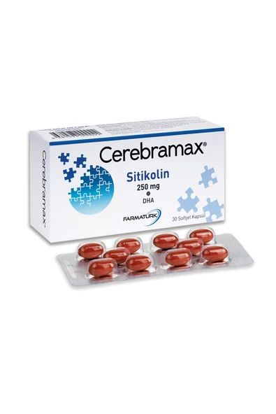 FARMATURK Cerebramax Sitikolin Balık Yağı 30 Kapsül ürün görseli 1