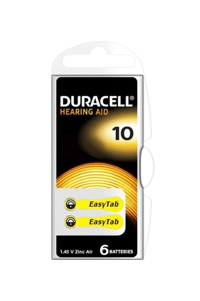 Duracell Activair 10 Numara 6lı İşitme Cihazı Pili ürün görseli 1