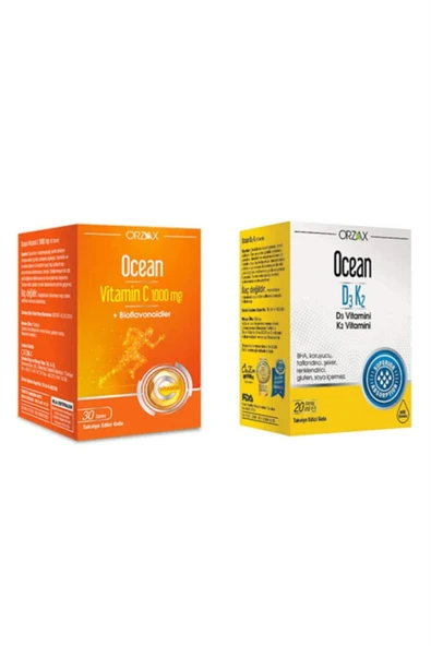 OCEAN Ocean Vitamin C 1000 Mg 30 Tablet + Ocean D3k2 ürün görseli 1