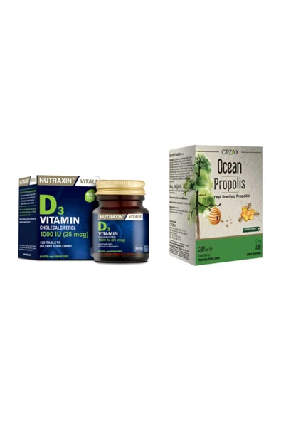 OCEAN Ocean Yeşil Brezilya Propolisi 20 Ml+nutraxin D3 120 Tablet ürün görseli 1