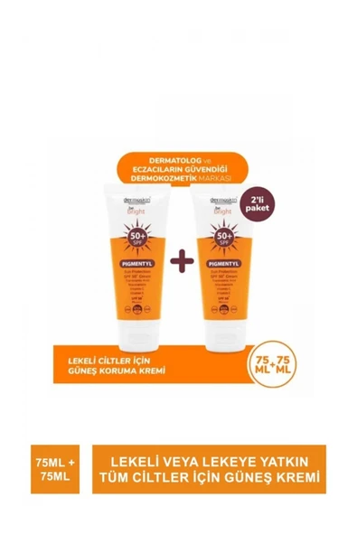 DERMOSKİN Be Bright Pigmentyl Sun Protection Spf 50+ Cream 2'li ürün görseli 1