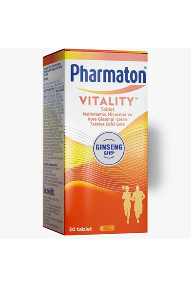 PHARMATON Vitality 30 Tablet - Ginseng G115, Multivitamin Ve Mineraller 8683060010190 ürün görseli 1