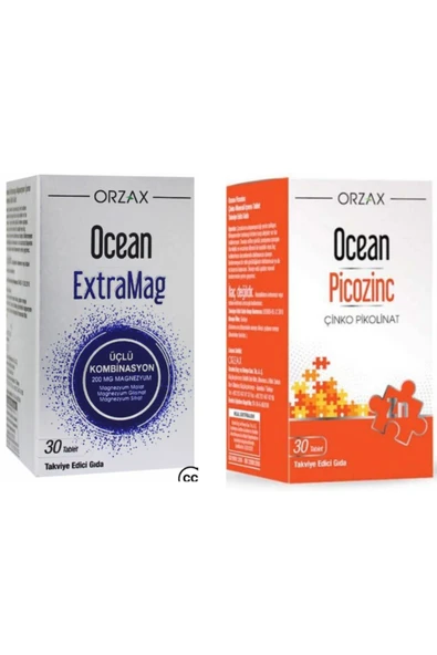 OCEAN Orzax Extramag 30 Tablet + Picozinc 30 Kapsül KOFRE ürün görseli 1