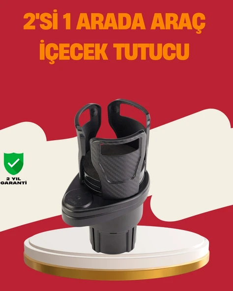 Otomobil Bardak Tutucu İkisi Bir Arada 360° Dönebilen Geniş Kapasiteli P101233S1823 ürün görseli 1