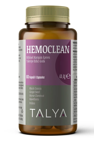 TALYA Hemoclean Bitkisel Karışım Içeren Takviye Edici Gıda, 60 Kapsül ürün görseli 1