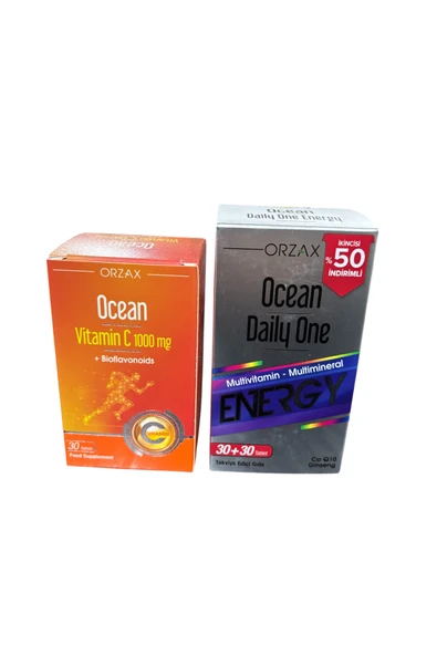 ORZAX Daily One Energy ve Vitamin C - 2li Set ürün görseli 1