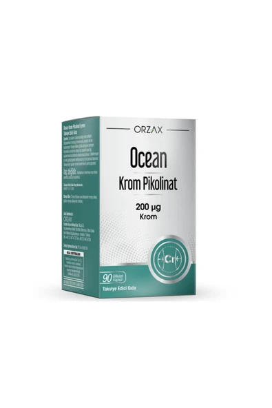 ORZAX Ocean Krom Pikolinat 200 uq Krom 90 Bitkisel Kapsül ürün görseli 1