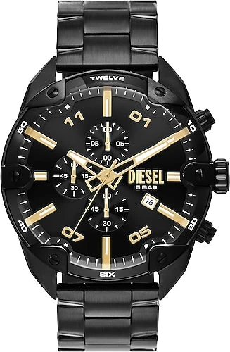 Diesel Spiked DZ4644 Çelik Kordon Siyah Erkek Kol Saati ürün görseli 1