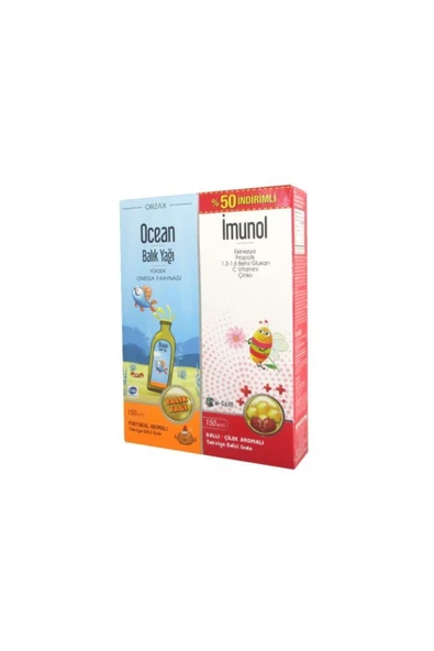 OCEAN Balık Yağı 150ml Ve Imunol Şurup 150ml Seti ürün görseli 1