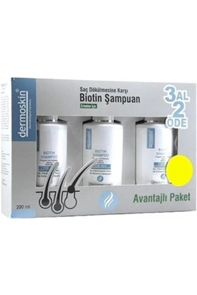 DERMOSKİN Erkekler Için Saç Dökülmesine Karşı Biotin Şampuan ürün görseli 1