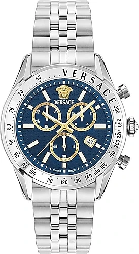 Versace Chrono Master VRSCVE8R00324 Gümüş-Mavi Erkek Kol Saati ürün görseli 1
