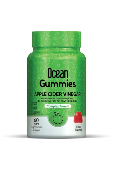 OCEAN Gummies Apple Cider Vinegar 60 Çiğnenebilir Jel Form ürün görseli 1