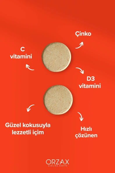 OCEAN Orzax Efervit Defence Efervesan 20 Tablet - Resim 2