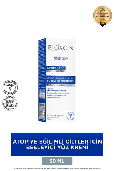 BİOXCİN Atopicare Yüz Kremi 50 ml Atopik Ciltler İçin Besleyici Krem(Niacinamide, Seramid) ürün görseli 1
