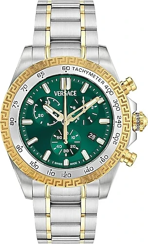 Versace Chrono X VRSCVE9K01024 Gümüş-Yeşil Erkek Kol Saati ürün görseli 1