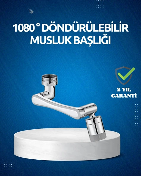 Dönen Musluk Başlığı 1080 Derece Ayarlanabilir Filtreli Sprey Uç P100919S8879 ürün görseli 1