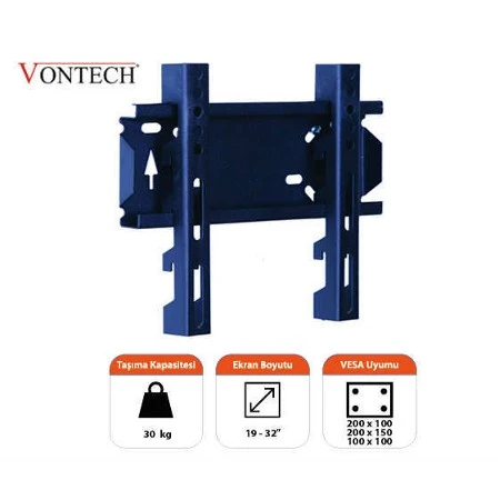Vontech VT-22SA 19" - 32" Açılı Lcd/Led Tv Askı Aparatı ürün görseli 1