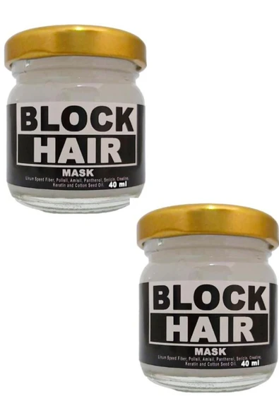 Block Hair Saçlarınıza Derinlemesine Bakım Ve Canlılık Maskesi Kremi 40 ml X 2 Adet ürün görseli 1